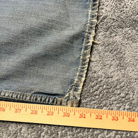 BKE Marshall Jeans Mens 33 Blue Straight Leg Thick Stitch Denim Western ** - Picture 12 of 13